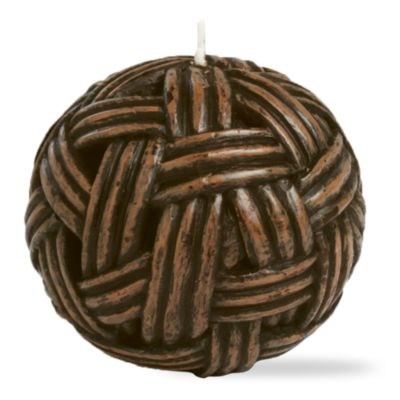 basket weave decorative ball candle