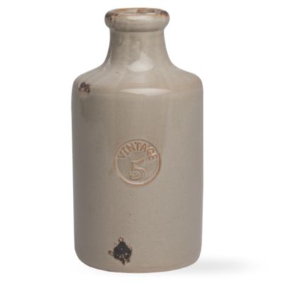 vintage large terracotta glazed  crackle vase