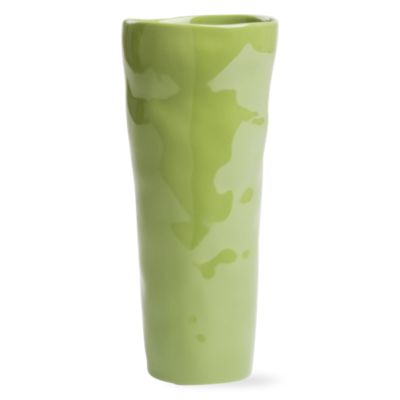 green glazed taper vase