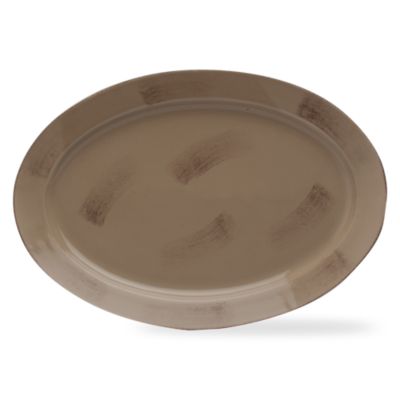 sonoma tan 17" oval platter