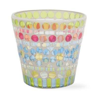 spring mosaic glass pillar holder