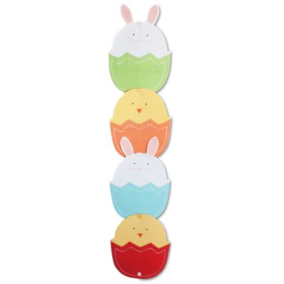 easter bunny and chick-shaped convertible runner