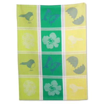 spring awakening jacquard dishtowel