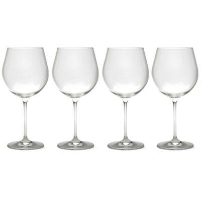 bella burgundy wine glass set of 4