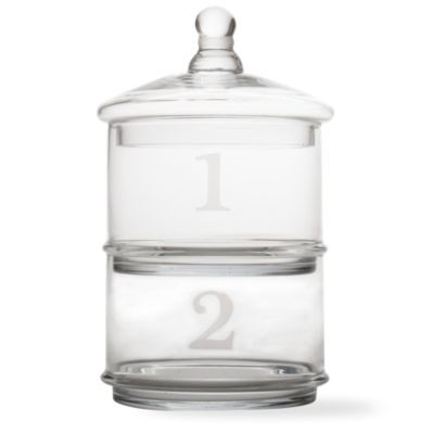stacking glass canister set of 2