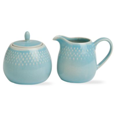 spring awakening aqua sugar & creamer set