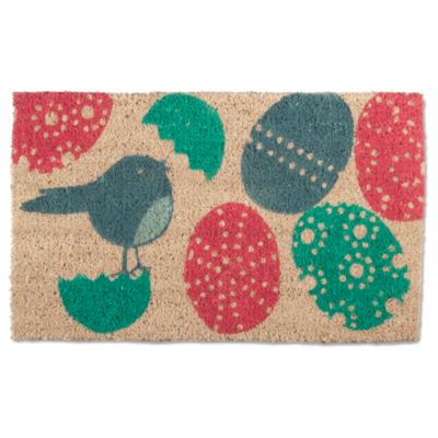 easter chick and egg coir mat