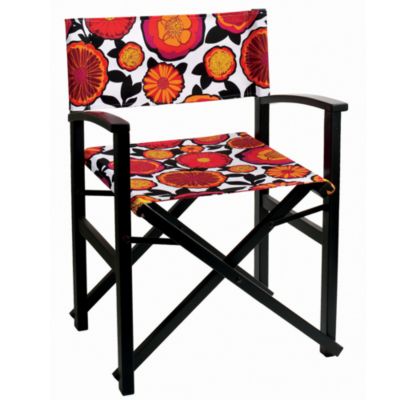 Campaign Chair - Veranda on Black Glossy Frame