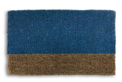 Two Tone Blue Coir Mat
