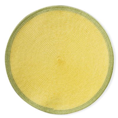 Round Woven Two-Tone Yellow Placemat