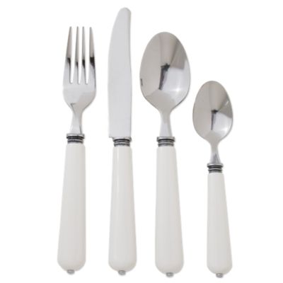 Vintage White 16 Piece Flatware Set