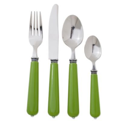 Vintage Green 16 Piece Flatware Set