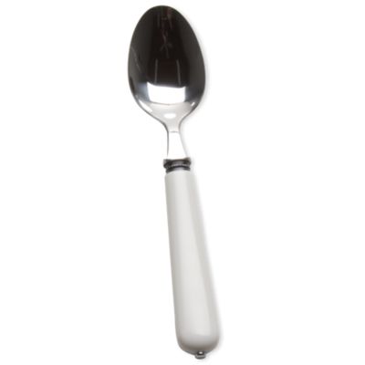 Vintage White Soup Spoon