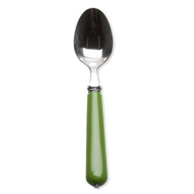 Vintage Green Soup Spoon
