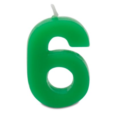 Party "6" Number Candle
