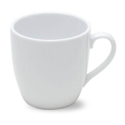 Whiteware Curved Cappuccino Mug