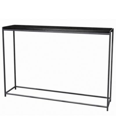 Wabash Console Table 10x49 Java on Silver Sparkle Frame