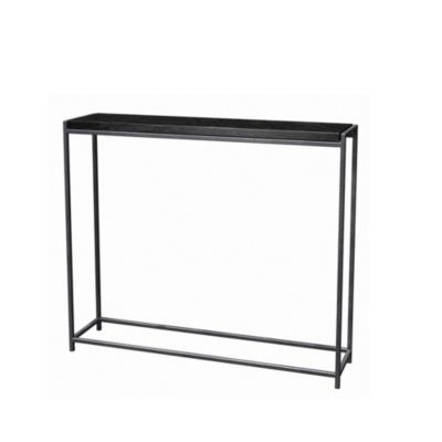 Wabash Console Table 8x36 Java on Silver Sparkle Frame