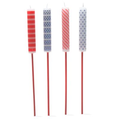 firecracker mini torch candle set of 4