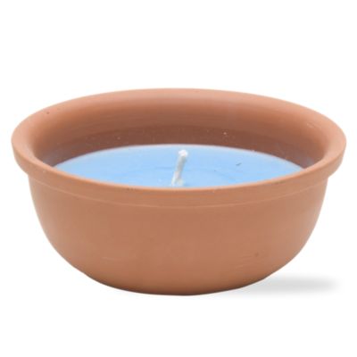 terracotta aqua outdoor candlepot