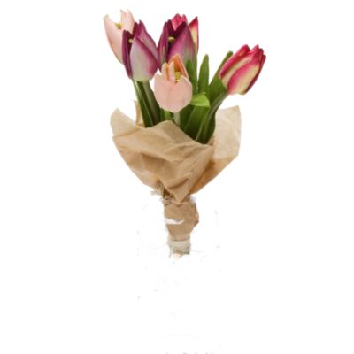 mini tulip pink bouquet