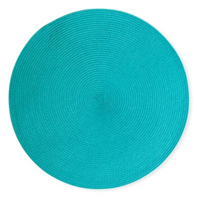 Round Woven Aqua Placemat