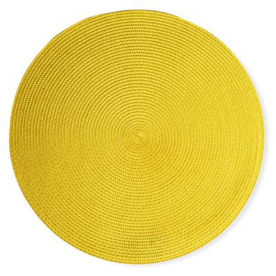 Round Woven Yellow Placemat
