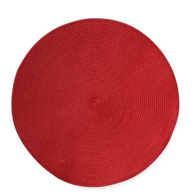Round Woven Red Placemat