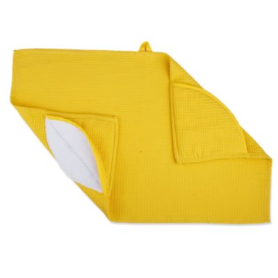 Yellow Dishtowel With Pocket Mitts