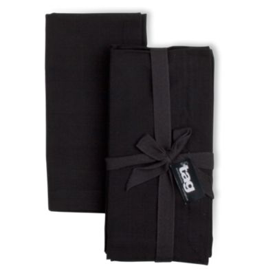 Basic Solid Black Napkin Set of  4