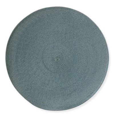 Round Woven Light Blue Placemat