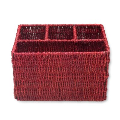 Seagrass Red Utensil Caddy