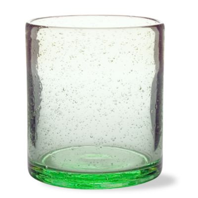 Bubble Glass Green Double Old Fashioned