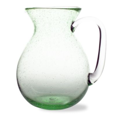Bubble Glass Green Pitcher