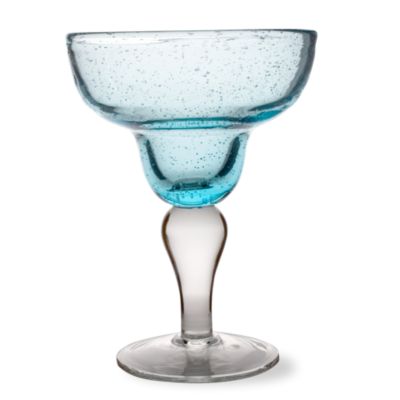 Bubble Glass Aqua Margarita Glass