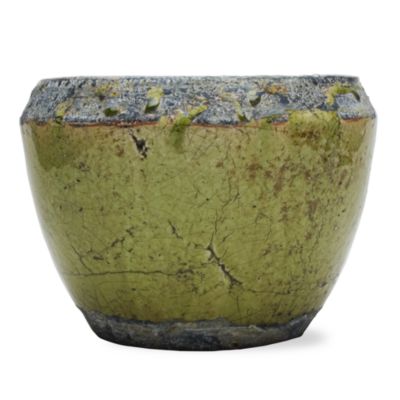 Rustic Terracotta Large Green Pot