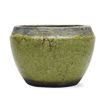 Rustic Terracotta Small Green Pot