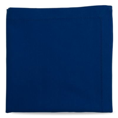 Hemstitch Solid Blue Napkin