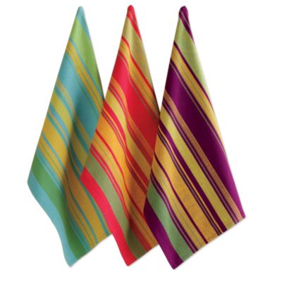Jardin Stripe Dishtowel Set Of 3