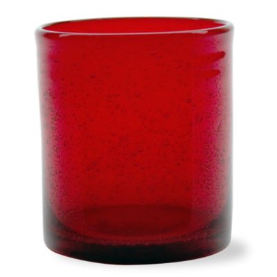 Bubble Glass Red Double Old Fashioned