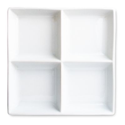 Whiteware 4-Part Divided Dish
