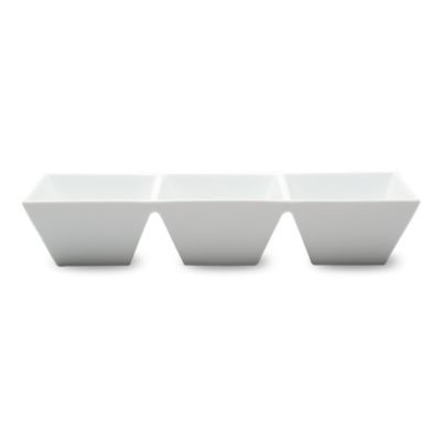 Whiteware Rectangular Divided Dish