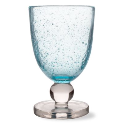 Bubble Glass Aqua Goblet
