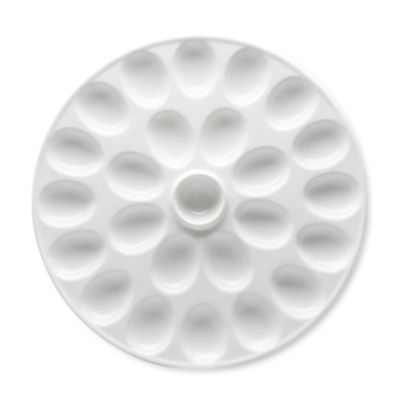 Whiteware Round Deviled Egg Platter