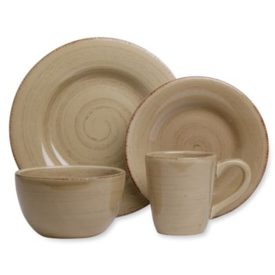 Sonoma Tan 16 Piece Dinnerware Set
