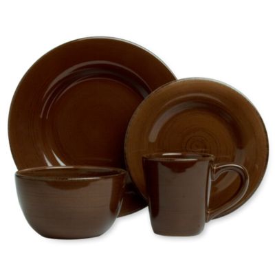 Sonoma Chocolate 16 Piece Dinnerware Set