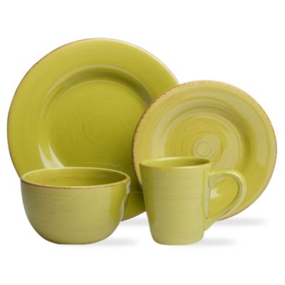 sonoma apple green 16 piece dinnerware set