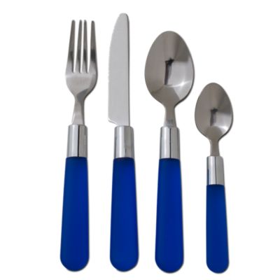Gel Blue 16 Piece Flatware Placesetting