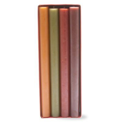 Harvest Spice Stripe Straight Candle Set of 8