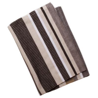 basic charcoal textured stripe dishtowel